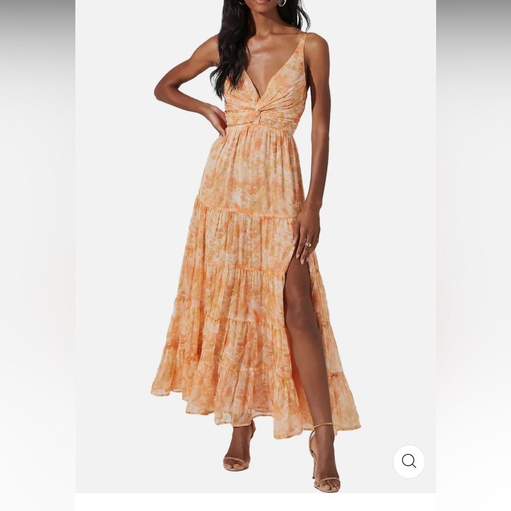 ASTR ELSA FLORAL TIERED MAXI DRESS size S